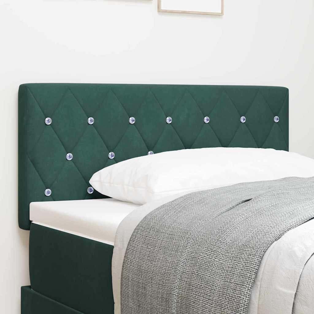 LED Headboard with LED Strip Lights Dark green 100 cm Velvet
